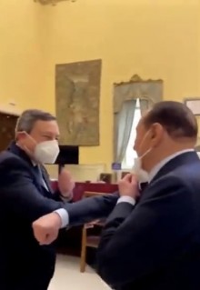President of the Council of Ministers Draghi meets Berlusconi