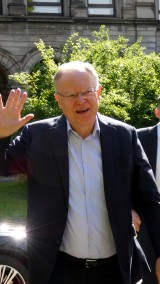 Ankunft von Ministerpräsident Weil in bester Laune